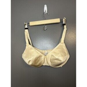 Vintage Lilyette Nursing Bra Womens 34C Beige Full Coverage Underwire Made USA
